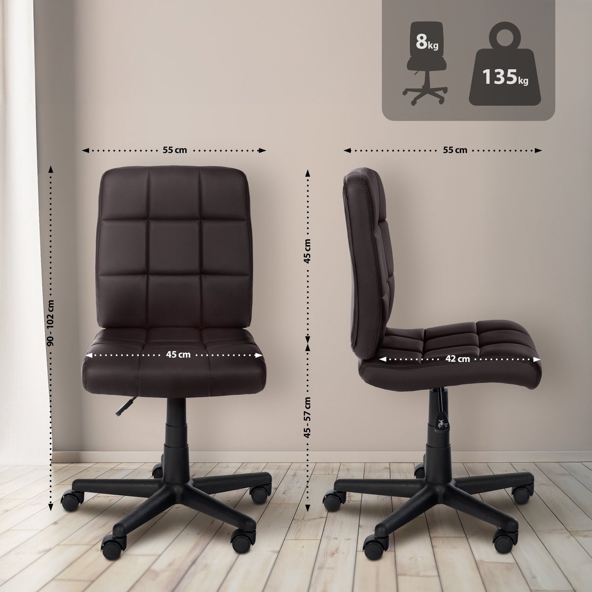 CLP Farson Bureaustoel - voor volwassenen - ergonomisch - afbeelding 2