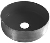 Wiesbaden Mondri waskom rond 36 x 36 x 12 cm mat zwart/gunmetal