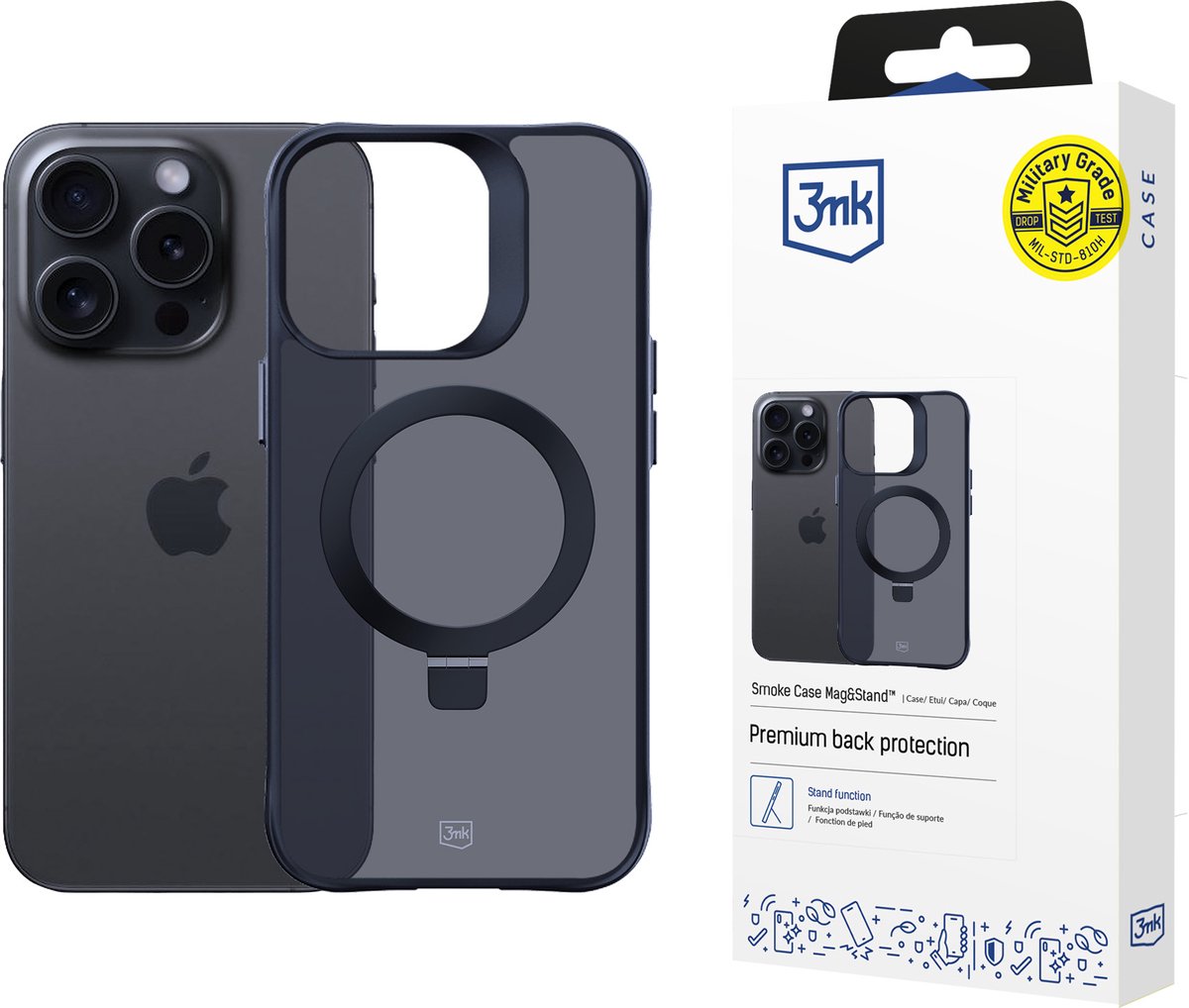 Apple Iphone 16 Pro Max - 3Mk Smoke Case Mag&Stand