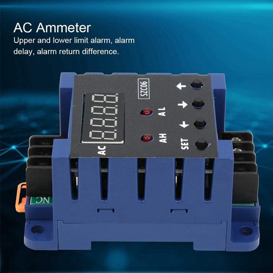 SZD06 AC110-220V AC Digital Ammeter, 0.3-50A Measuring Range Upper