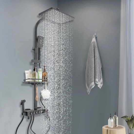 Marwell Shower faucet shower set Classico black 88-118x20cm - shower