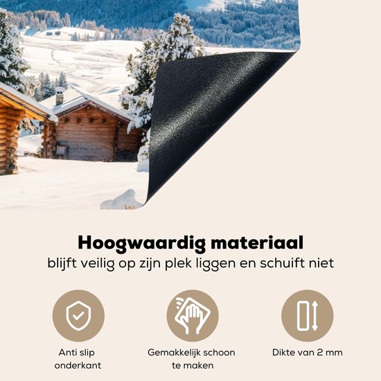 KitchenYeah® Protection plaque induction 90x52 cm - Paysage - Hiver - Neige - Protege plaque de cuisson - Couvre plaque induction - Protecteur d'induction - Cuisine