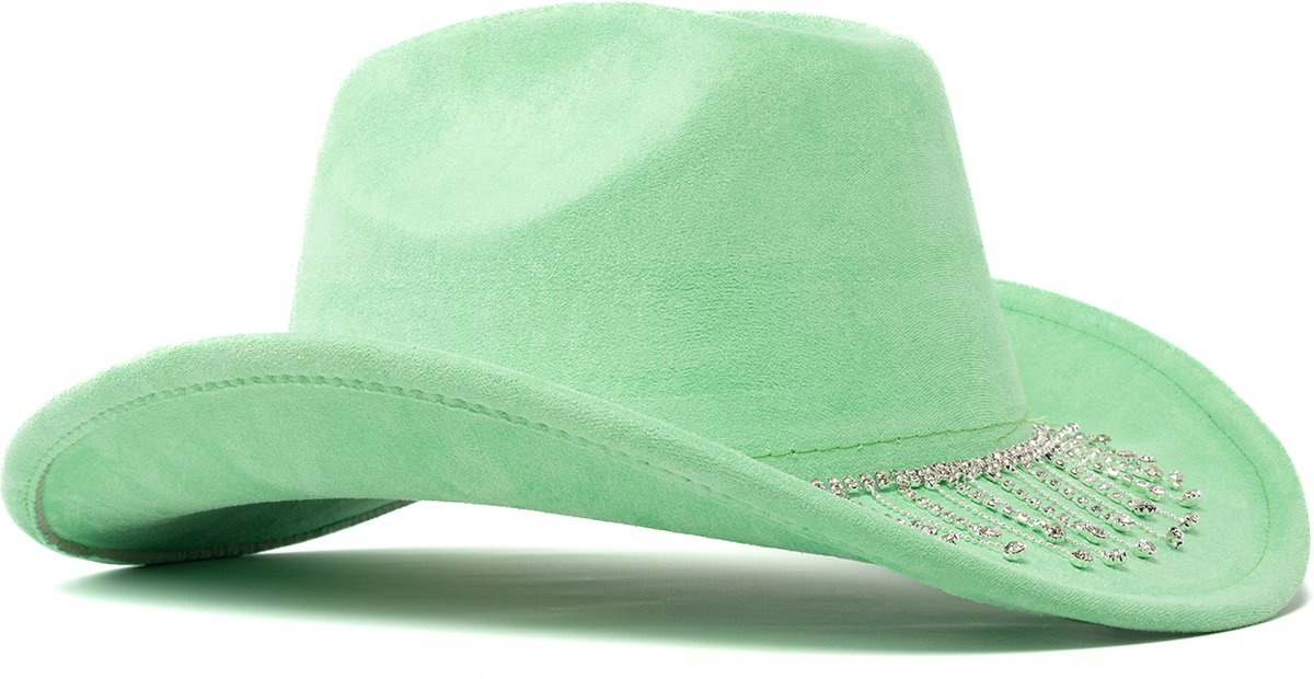 bopely Strass Cowgirl Hoed Bling Fringe Cowboy Hoed Western Hat Glitter Cowboy Hoed Voor Mannen Vrouwen Cosplay Party Kostuum Accessoires