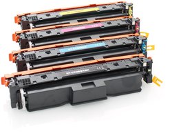 huismerk - HP 220A 220X Toner Set - Alternatieve Toner - Zwart, Cyaan, Magenta, Geel - Voor HP Color LaserJet Pro 4202dn, 4202dw, 4202dwe, 4301dw, 4301fdn, 4301fdw, 4302dw, 4302fdn, 4302fdw, 4303dw, 4303fdw - Niet voor HP+
