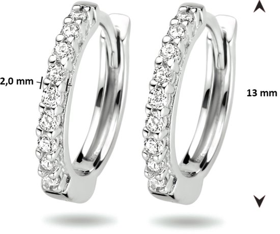 Boucles d'oreilles pop-up Argent rhodié zircone 1333863