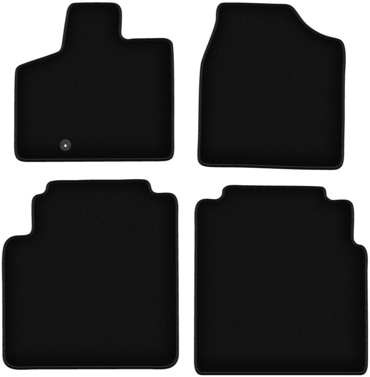 BASIC zwarte veloursmatten voor: Chrysler Voyager V minivan (2008-2016)