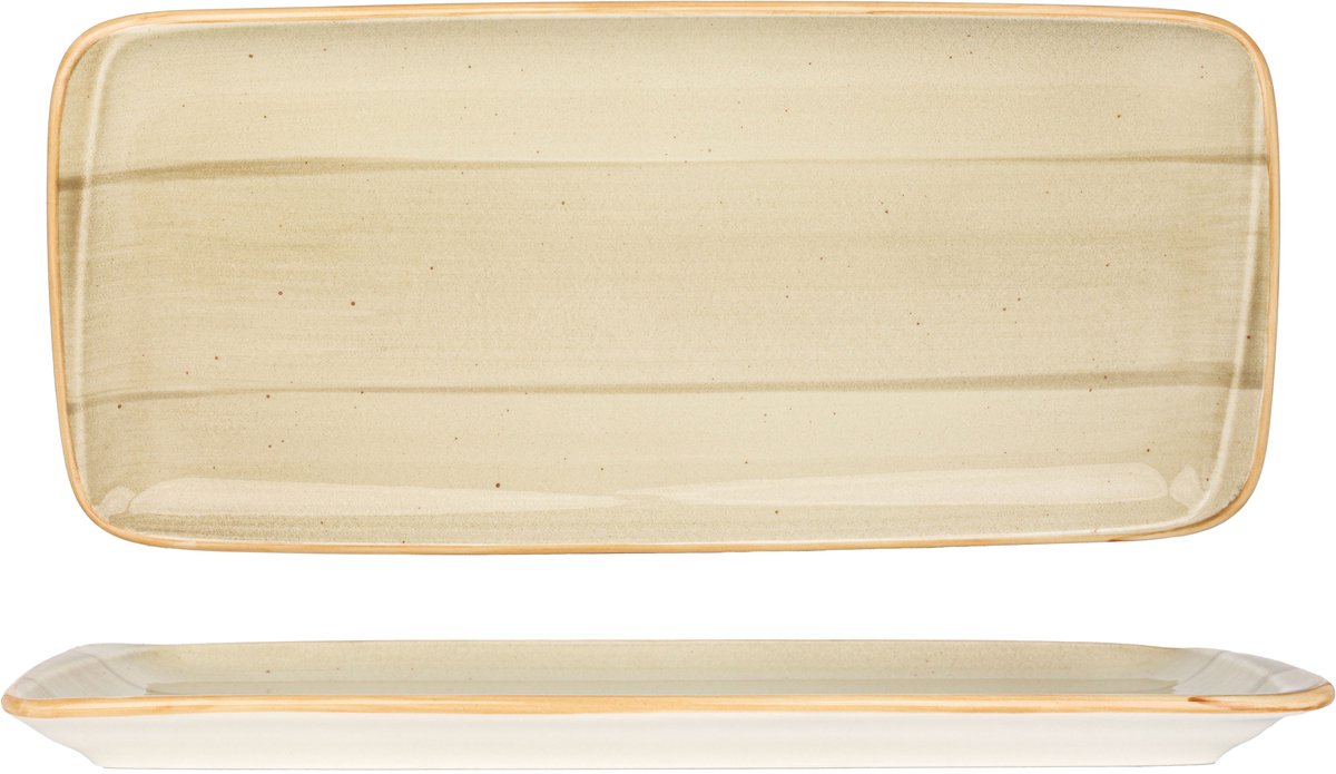Bonna Serveerschaal - Aura Terrain - Porselein - 34x16 cm - set van 2