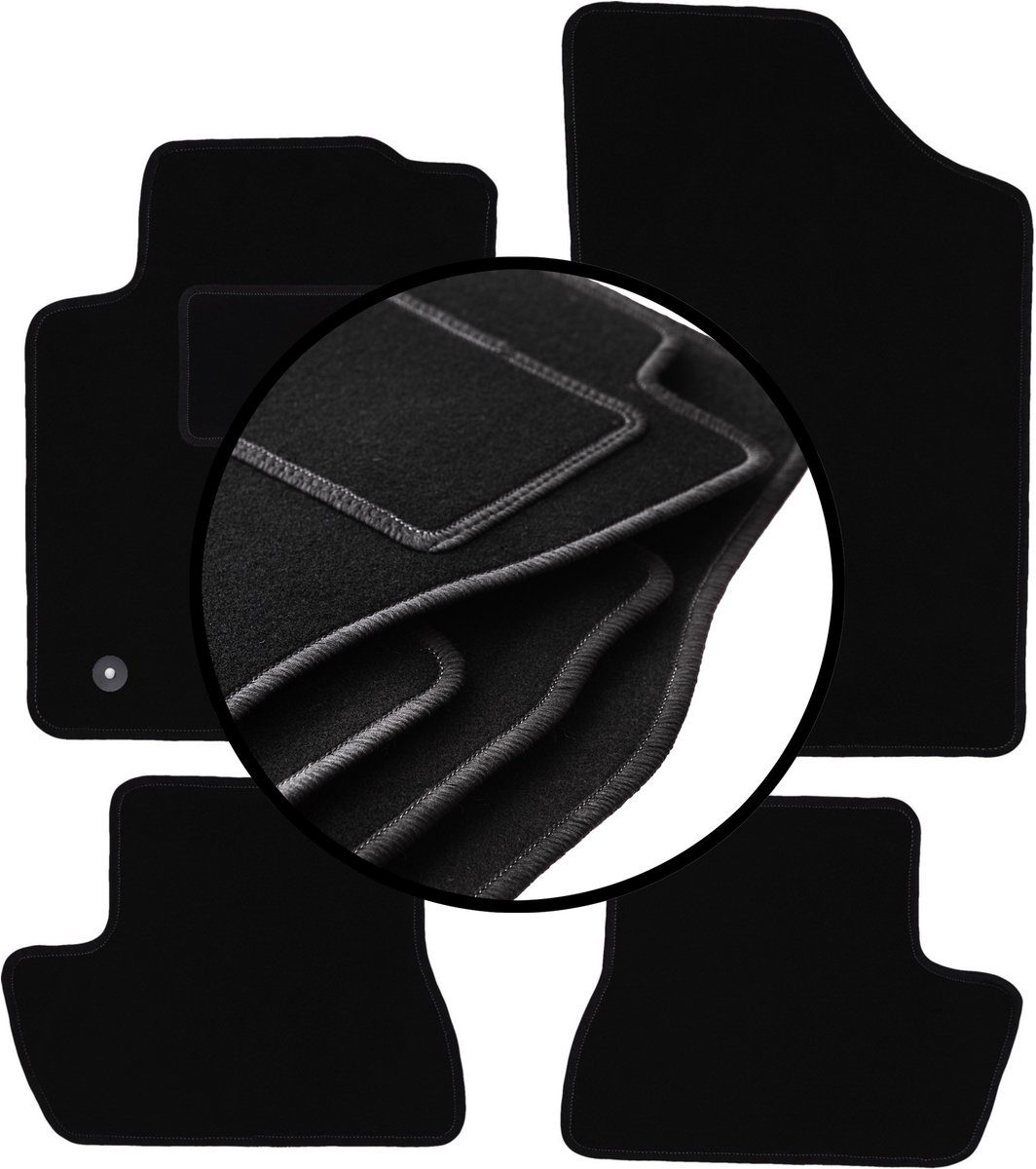 Complete set veloursmatten voor: Citroen C2 hatchback (2003-2009)