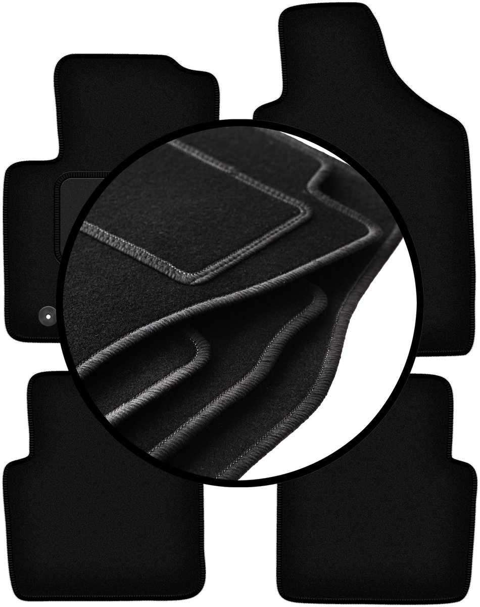 Complete set veloursmatten voor: Ford Ka MK2 hatchback (2008-2012)