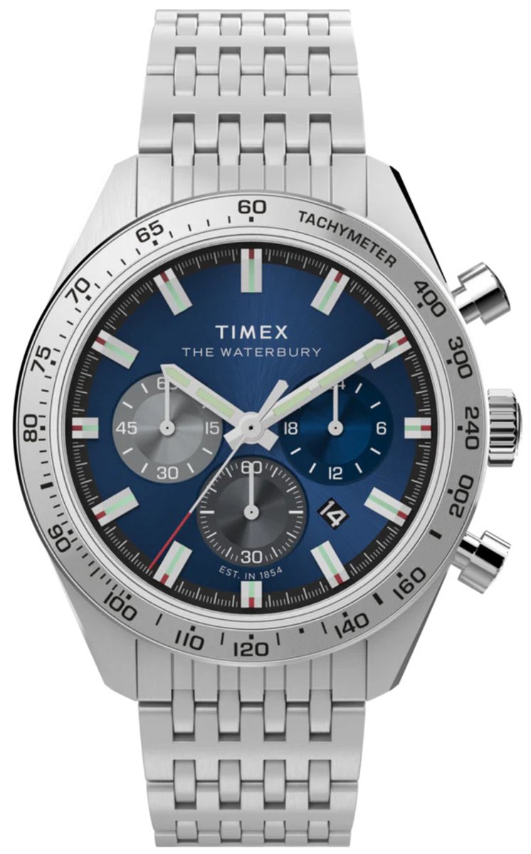 Timex Waterbury Traditional TW2Y18500 Horloge - Staal - Zilverkleurig - Ø 41 mm