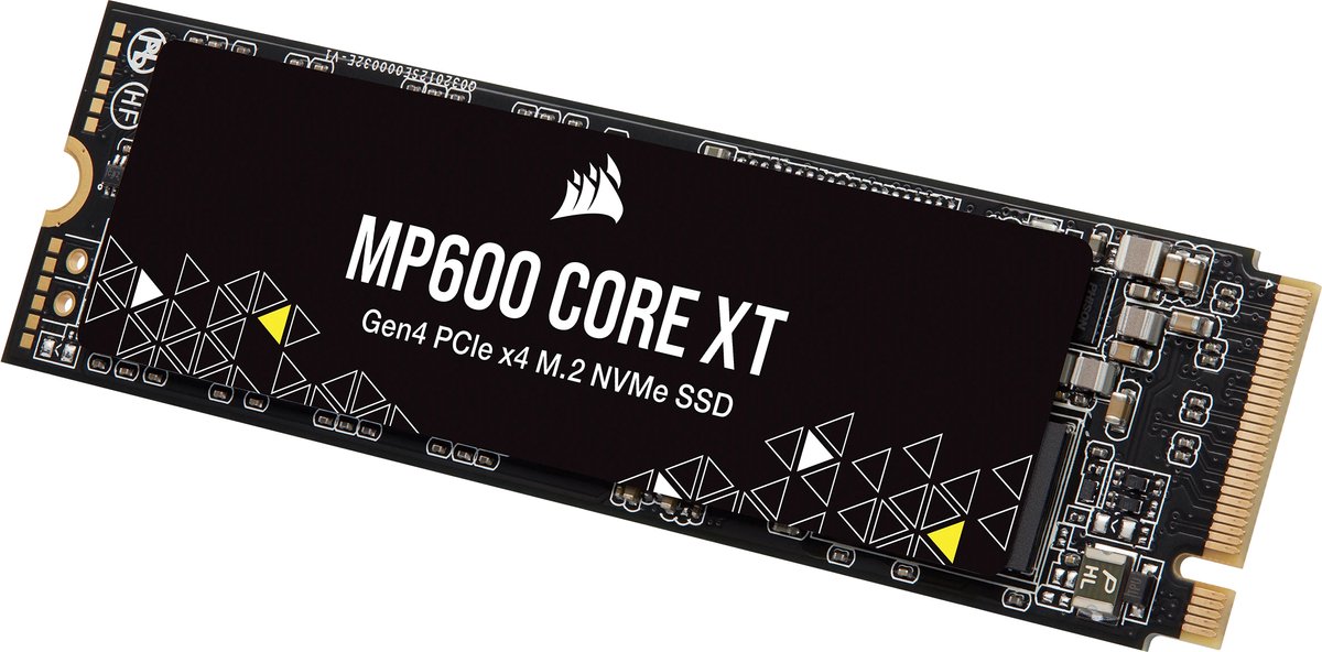 Corsair MP600 Core XT R2 1TB - SSD M.2 2280 - PCI Express 4.0 x4 - 1 TB - NVMe 1.4 - 3D TLC - 250TBW - zwart