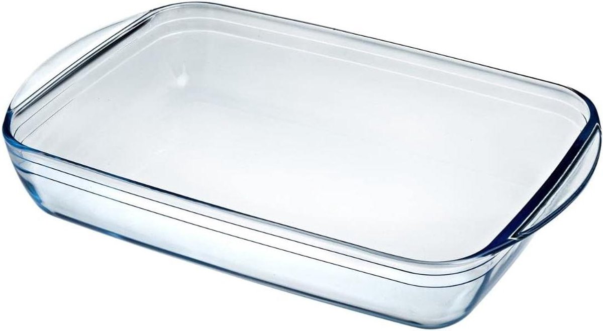 Vierkant bord 40 x 27 cm - 46 L klassiek glas transparant 403 x 263 x 73 cm.