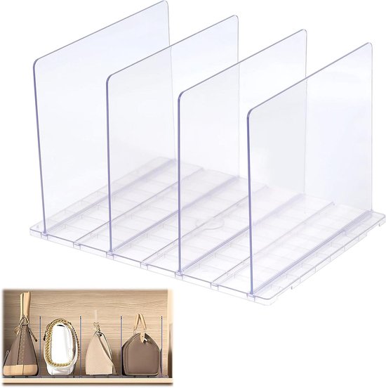Plankverdeler kast organizer kledingkast keuken acryl transparant