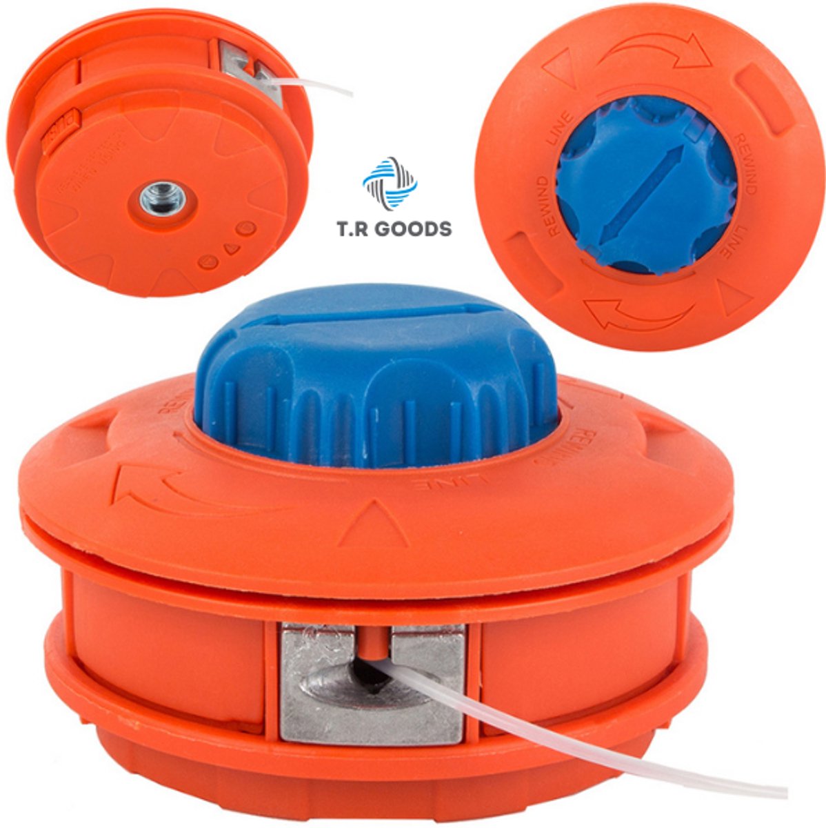 T.R Goods Automatisch Draadkop voor Bosmaaier – Geschikt voor Benzine Trimmers – M10x1.25mm – Robuust & Snel te Monteren – Incl. Draadspoel