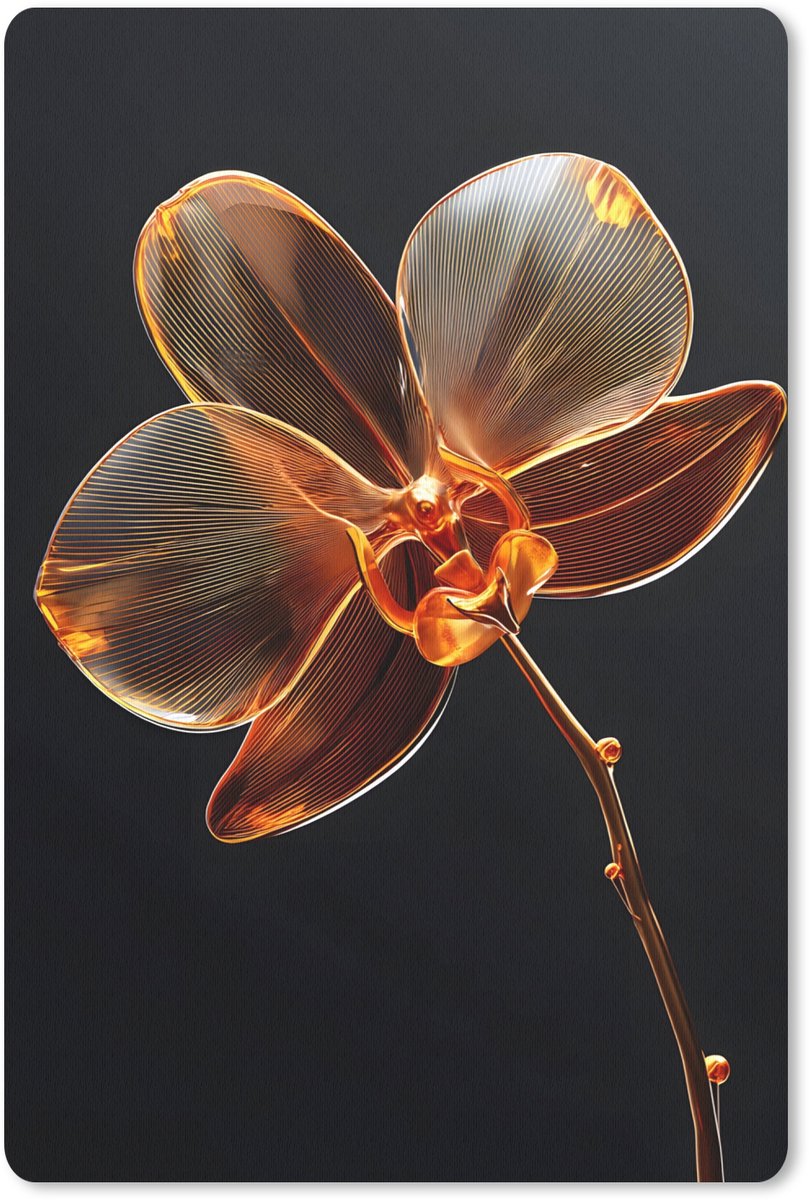 Muismat 18x27 cm - Mousepad Orchidee - Doorzichtig - Bloem - Muismatten