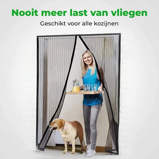VerminBuster Vliegengordijn Magnetisch - Luxe Deurhor - 235 x 184 cm - Deurgordijn - Horgordijn Deur van VerminBuster — afbeelding 4