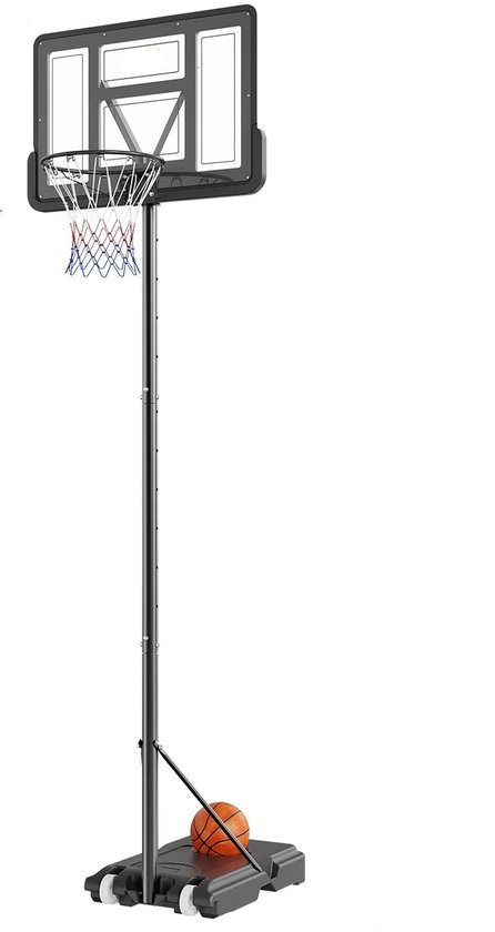 Foto: Basketbalstandaard basketbalpaal basketbalring 4 10 ft voor tiener volwassene in hoogte verstelbaar draagbare met wielen standaard invulbare voor buiten tuin achtertuin basketbalveld