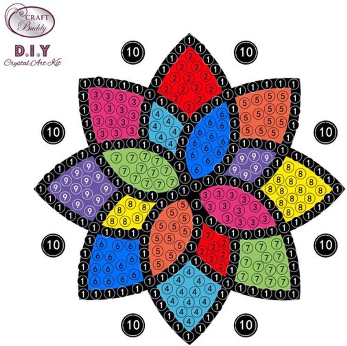 Diamond Painting Crystal Art sticker Mandala incl. gereedschap