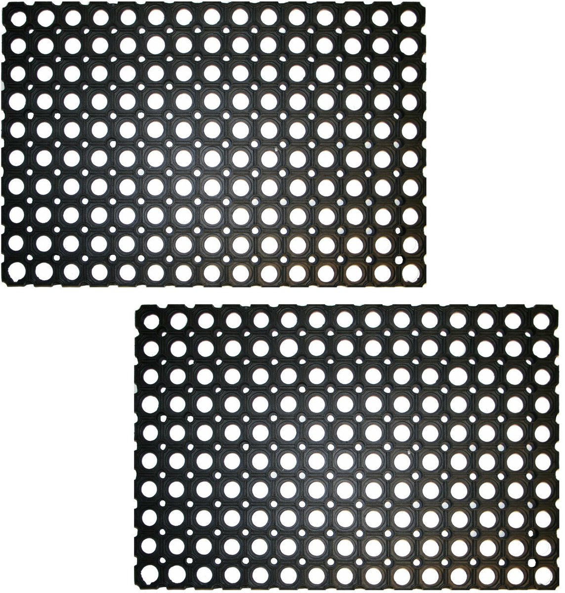 Benson Deurmat - 2x - voor buiten - rubber - 60 x 80 cm - Droogloopmat - schoonloopmat