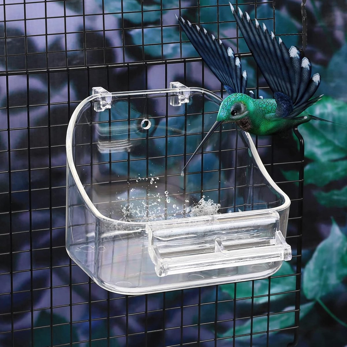 Verstelbare Hangende Vogelbadkuip voor Kleine Vogels - Set van 2 Stuks