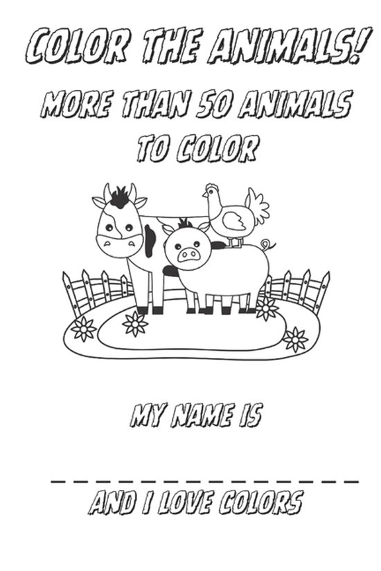 Color the animals! - cover