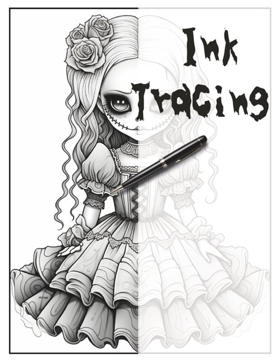 Ink Tracing Coloring Book - cover