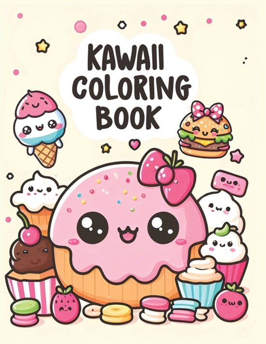 Sweet Treats, Food & Snacks Coloring Book for Kids Ages 4-8