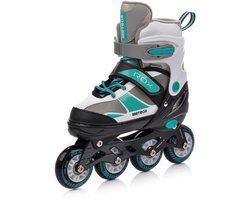 Meteor Rox - Skates Inline - Kinderen - Verstelbaar - kleur: mintgroen, maat: M 34-37