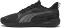 Zwarte Puma sneaker met grijze "formstrip", zijprofiel