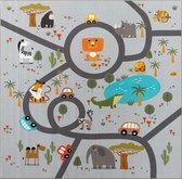 Tapis De Jeu Voiture 80x150 Cm JOYIN - Avec 12 Mini Voitures - Pour Enfants - Thème Ville