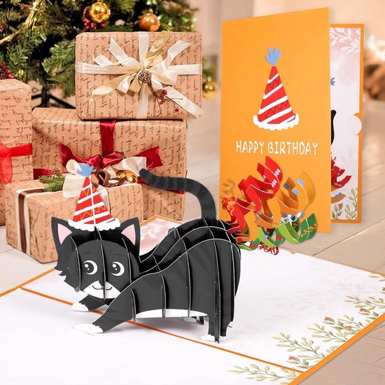 LINPOPUP® 3D Pop Up Card for 16th Birthday, Birthday Card with Envelope, Happy Birthday, Gift Card for Birthday, Gift for Boyfriend, Colleague, Number 16, Red, N365