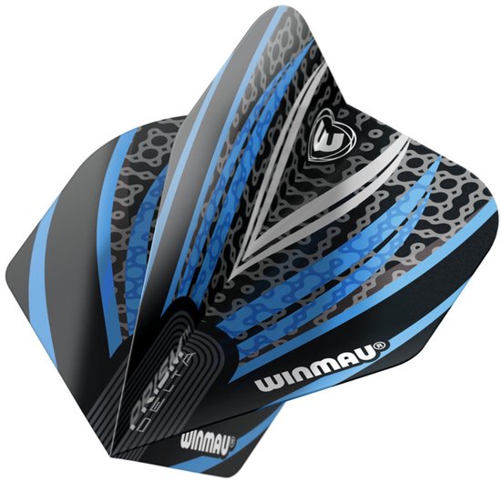 Winmau Prism Delta Black White Blue - Dart Flights van Winmau — afbeelding 2
