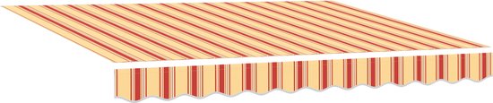 vidaXL - Store automatique pliable - Jaune et Oranje - 300 x 250 cm