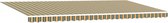 vidaXL - Handmatige - Inklapbare - Luifel - Groen - en - Geel - 600x300 - cm