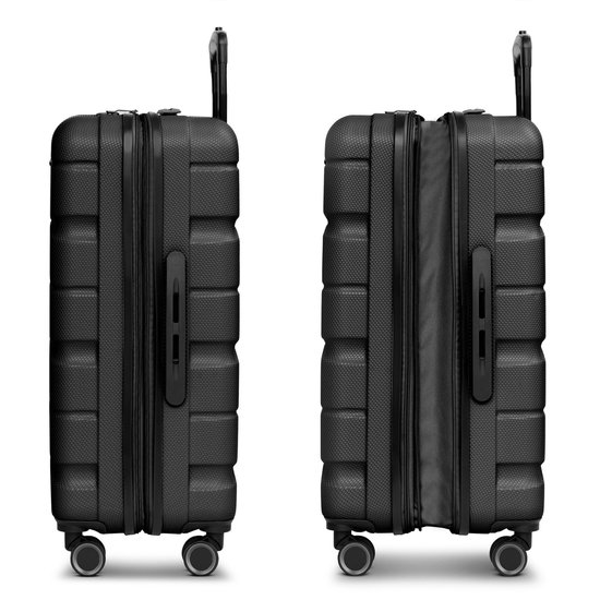 Franky Munich 4.0 Kofferset, harde trolley, handbagage, koffer met 4 wielen van een expansievouw, kruispakriem, vergrendelbare handgreep en TSA- cijferslot, 34 l/60 l/105 l, groen