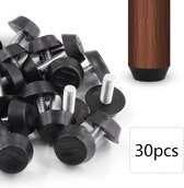 FSW-Products Meubelvilt Stoelpoot Sokken 24 Stuks Zwart Voordeel Set