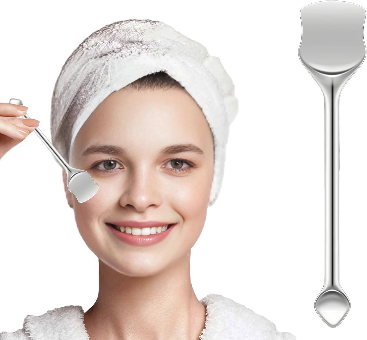 Poriënvoorbereidingsgereedschap, cosmetische mee-eterverwijderaar, dubbele kop mee-eterreinigingsgereedschap, gezichtsporiënreiniger schraper voor vrouwen, meisjes, neus, gezicht, comedone,