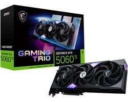 MSI NVIDIA GeForce RTX 5060 Ti 16G GAMING TRIO OC - Videokaart - 16GB - GDDR7 - PCIe 5.0 - 1x HDMI 2.1 - 3x DisplayPort 2.1