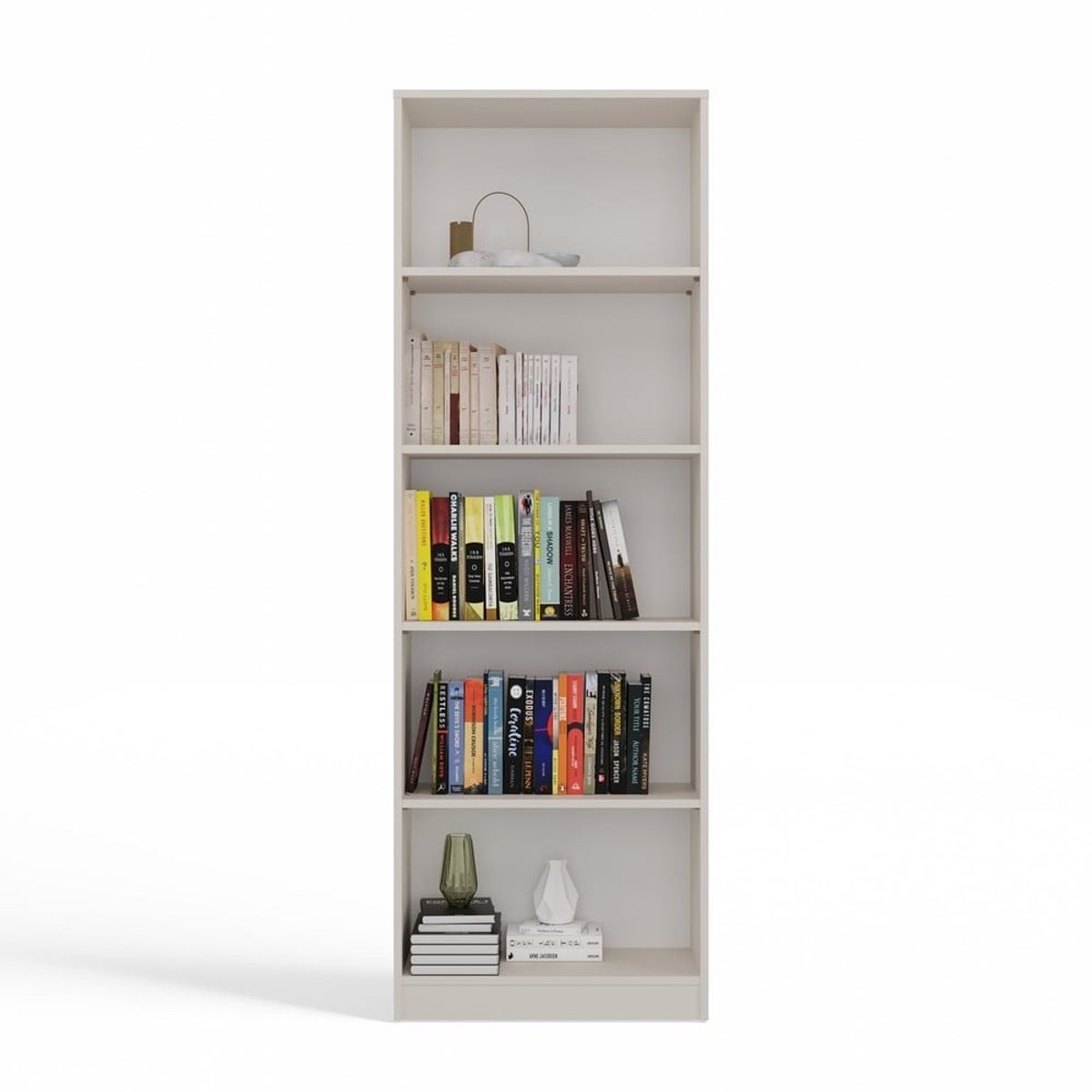 Boekenkast creme 60 cm breed 4 planken