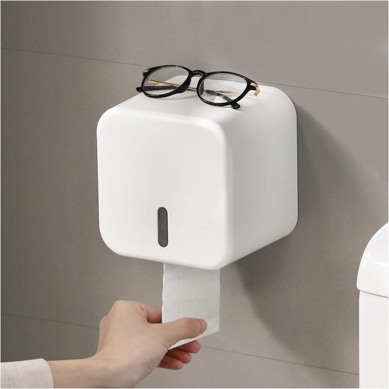 1 stuk toiletpapierhouder zonder boren, hygiënisch lade-rek voor