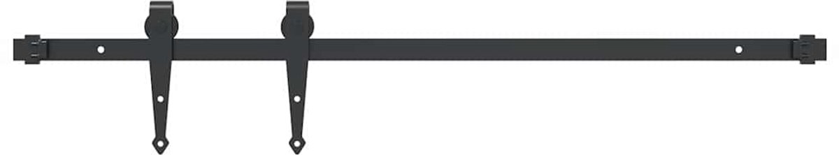 Goedkoopste vidaXL - Ophangset - voor - schuifdeur - 91 - cm - koolstofstaal
