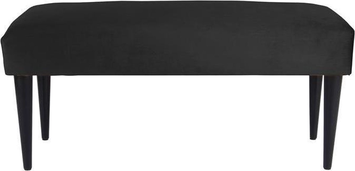 Leitmotiv - Luxurious Bank Velvet 80x40x45cm Zwart