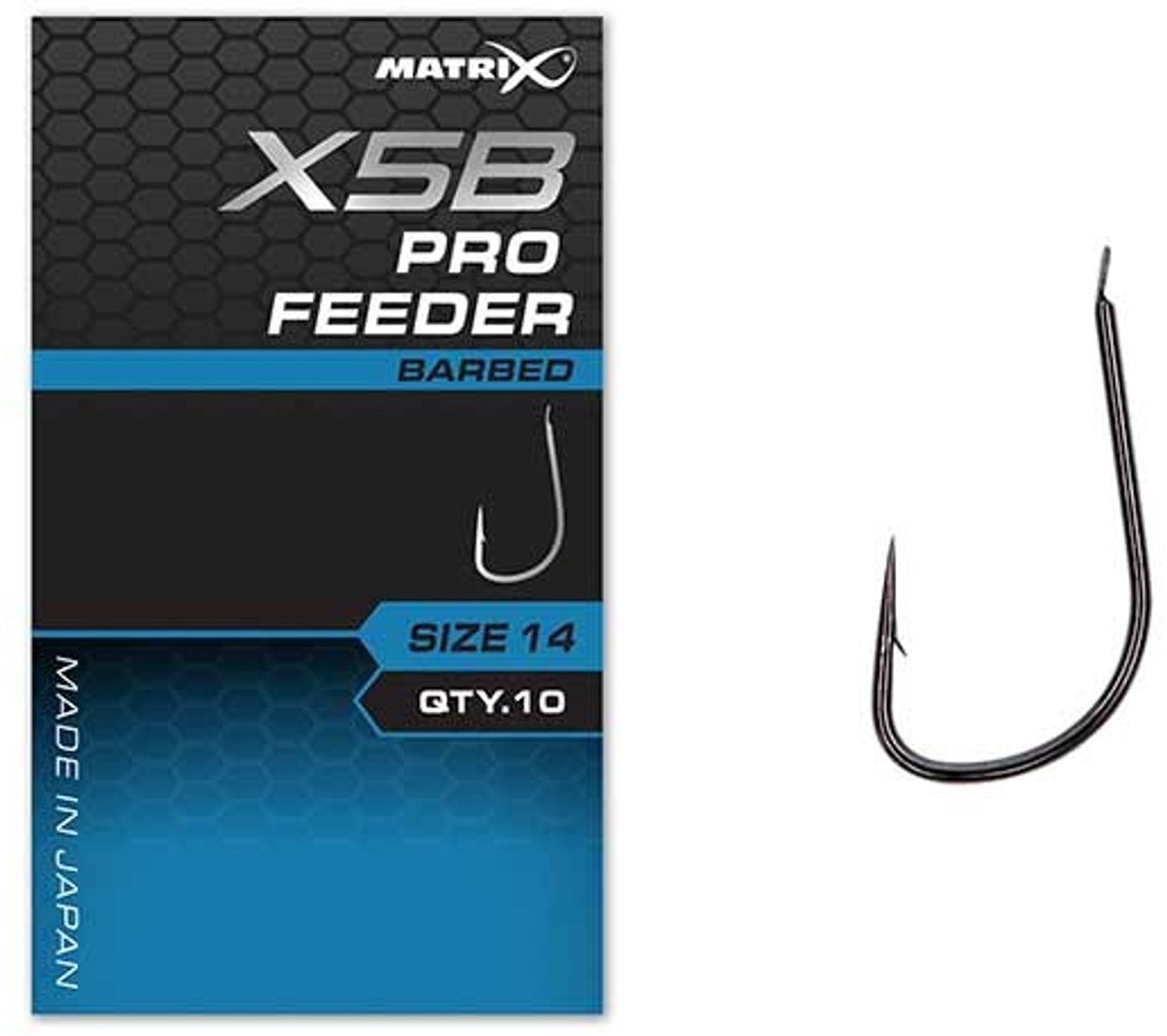 Matrix X5B Pro Feeder Spade-Barbed (10 pcs) - Maat : 18