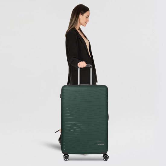 Franky Dallas 3.0 4 wielen Trolley L 75 cm - Harde bagage - TSA slot - olive