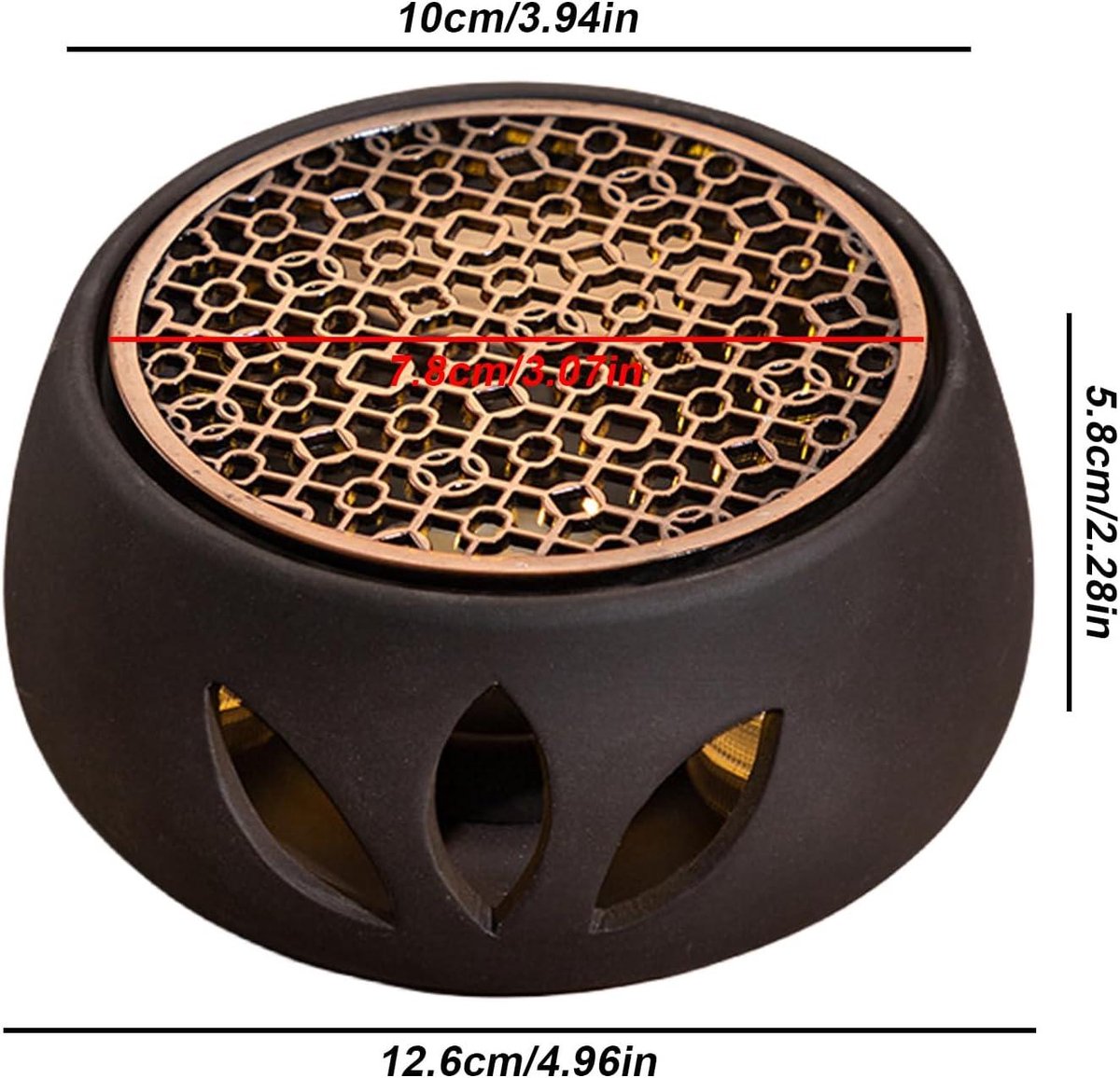 Theepot Warmer Klassiek porselein Theepot Warmer Stoofje Glas Theewarmer Koffieverwarmer Theelicht Warmte-isolatie Keramische Kaarsenhouder voor het houden van koffie, thee, melk, kantoor, huishouden