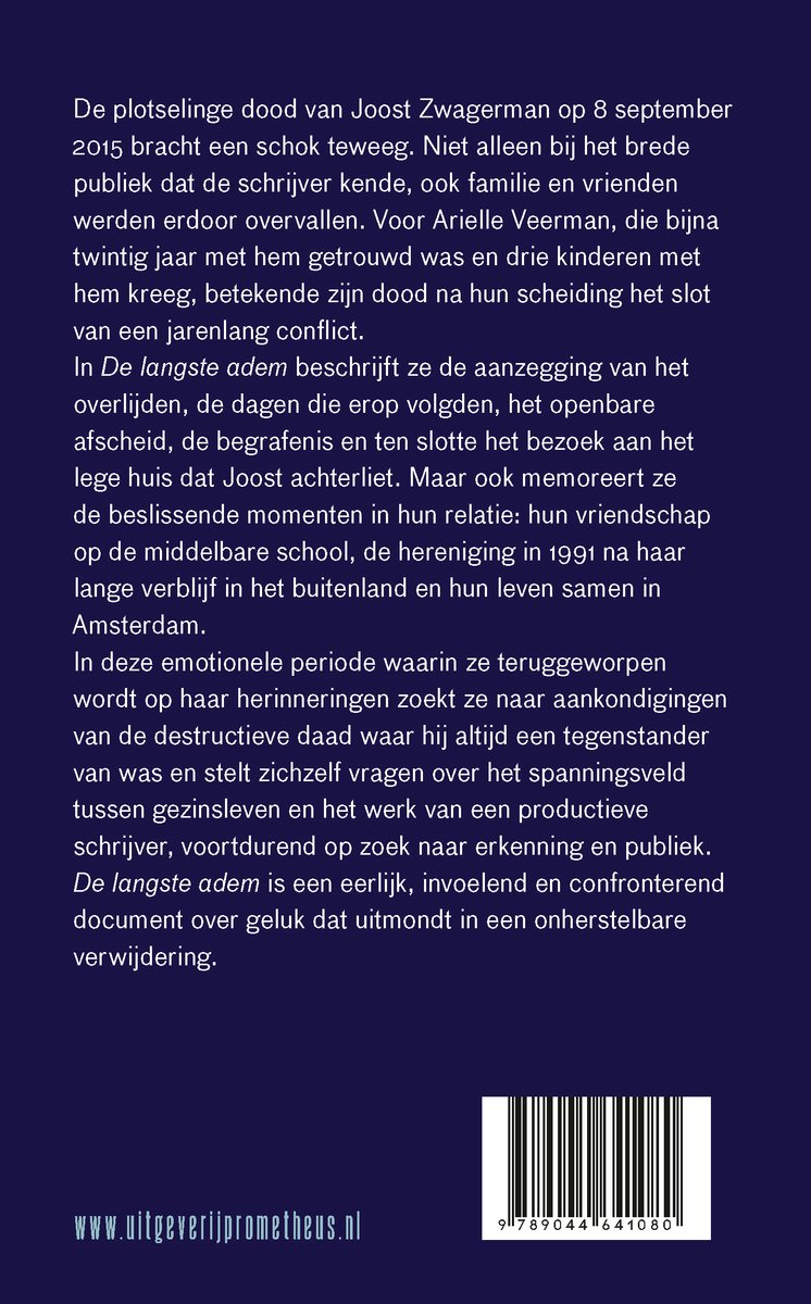De langste adem - back cover