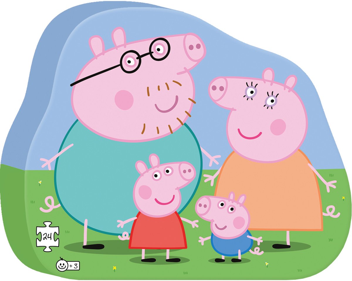 Veltman Puzzel Peppa Pig Familie 24 stukjes - 3+