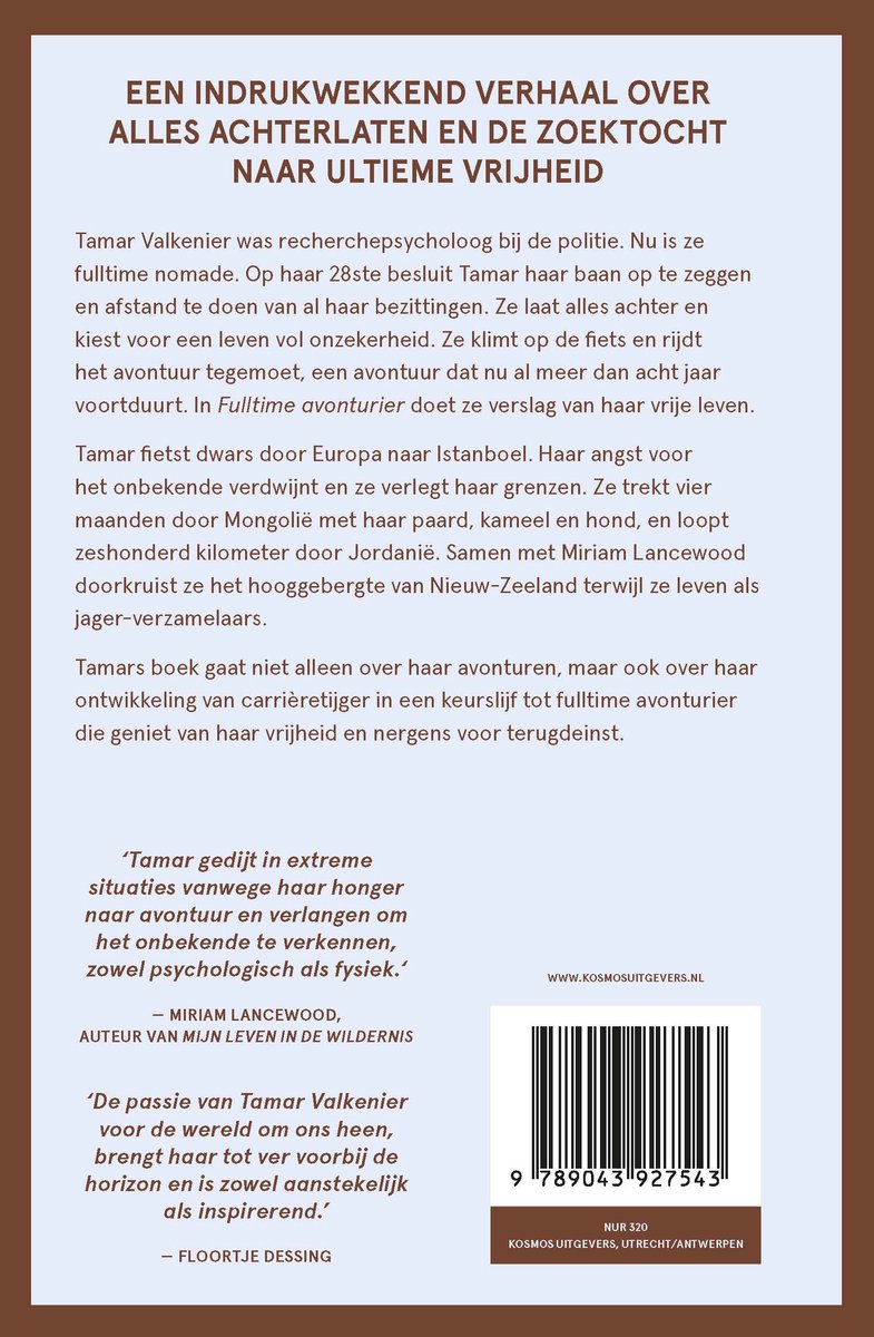 Fulltime avonturier - back cover