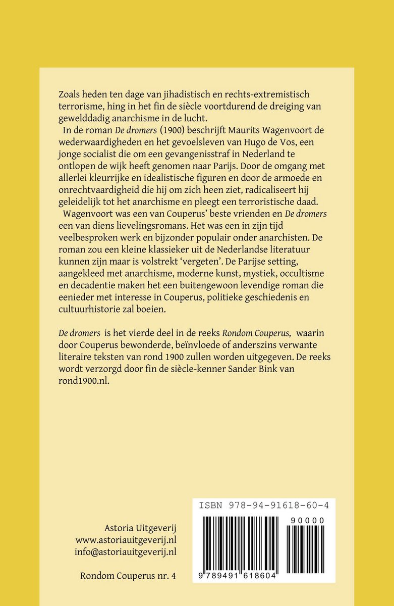 Rondom Couperus 4 - De dromers - back cover