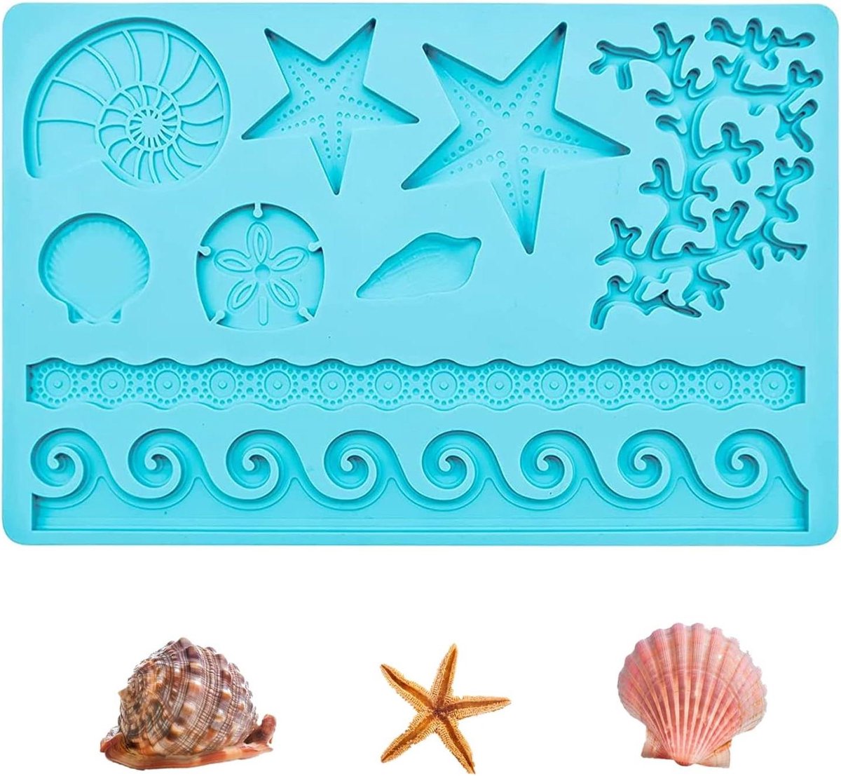 Zeesterren Siliconen Vorm voor Taartdecoratie - Ideaal voor Oceaan Thema Party